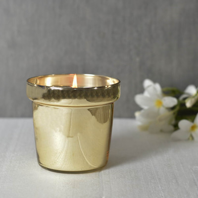 Lustre Glass Candle Holder 4.5 inches tall